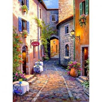 Pittura diamante piccola città trapano completo strass punto croce diamante ricamo artigianato Natale 20X30CM