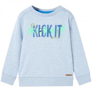 VidaXL Sweatshirt Kinder-Sweatshirt Hellblau Melange 128