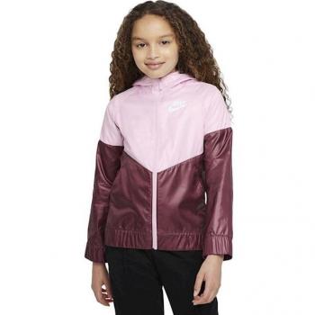 Veste de Survêtement Nike Windrunner Filles - Rouge Foncé/Rosa, Taille XL