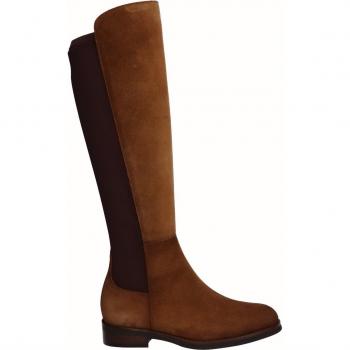 Viguera - Botas planas de mujer de serraje y licra