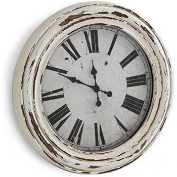 Orologio di legno bianco 67 cm GEESE