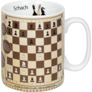 Könitz Becher Wissensbecher Schach, 460 ml, Porzellan