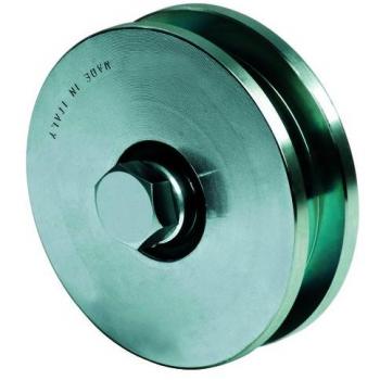 Ruota cancello a fissare gola v 407 Combi zincata + doppio cuscinetto mm 140