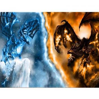 Feuer und Eis Diamantmalerei 20X30CM