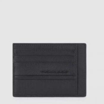 Étui à cartes RFID en cuir vert olive et noir - Charlie