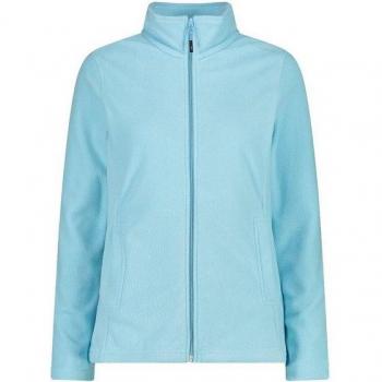 Light Turquoise CMP 33H2356 Ladies’ Leather‑Trimmed Coat