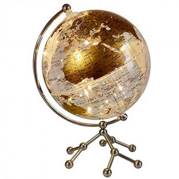 Globo Educativo Interactivo Mundo LED Oro