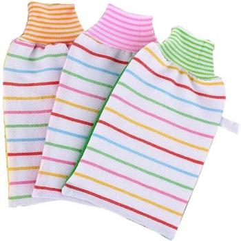 4pcs Double-Sided Exfoliating Scrub Mitts for Bath and Shower