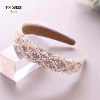 TOPQUEEN S353-FG Pearl Headband