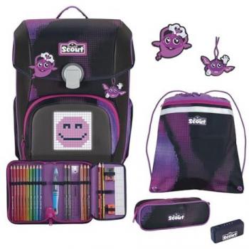 Scout Neo Exklusiv Movie Star - Schulranzen Set 5tlg. Pink Pixel