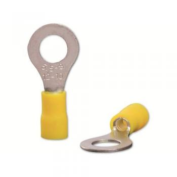 Quadrios 22C459 Ring terminal Cross section (max.)=6.0 mm² Hole Ø=8.5 mm Partially insulated Yellow 1 Set