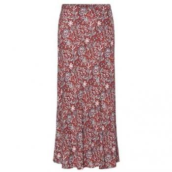 Falda Larga Estampada Floral Midi Mujer
