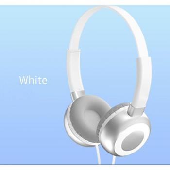Auriculares over-ear PHOMAX, con micrófono, cable estéreo, color blanco y negro, para dispositivos móviles y ordenador, 3.5mm