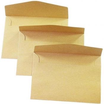 Cute Vintage Kraft Wedding Envelopes - 100 Pack