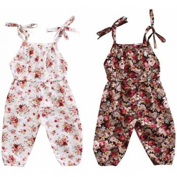 Kids Girl Floral Jumpsuit Sunsuit