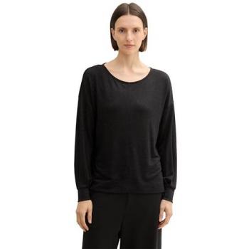 Maglietta Tom Tailor Maniche Lunghe 10172 Nero Lucido L