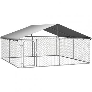 VidaXL Outdoor Dog Kennel with Roof 300x300x150 cm