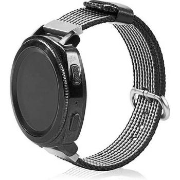 Correa de reloj de lona canvas con diseño rayado de 22mm