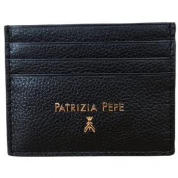 Patrizia Pepe Portacarte di credito in pelle a grana Nero Taglia OS