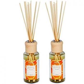 Levendeo Dual-Set Duftstäbe – 2×100 ml Orange Holz Lufterfrischungsset