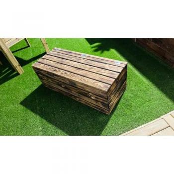 Baúl de Madera Envejecida - Estilo Japonés - 60x30x30 cm - VidaHuerto