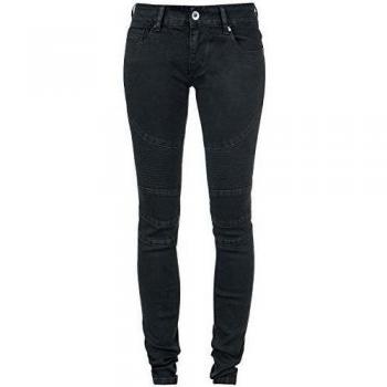 ForPlay Biker Jeans Mujer Estilo Motero Negro