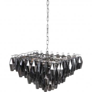 Lampadario 58 x 58 x 44 cm Szkło Metallo Argento
