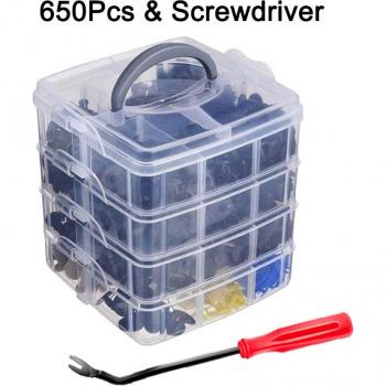 Clips de fixation mixtes pour voiture - 650 pièces