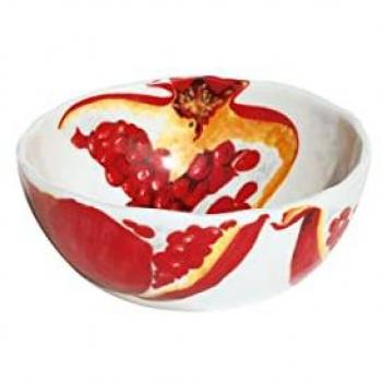 Taitù Schale mit Granatapfel‑Motive – Mehrfarbiges Set aus Schüssel und Schale
