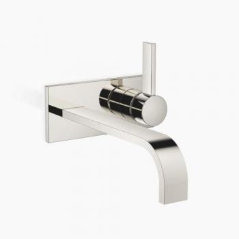 Robinet mural Dornbracht Mem, une main, finition platine, sans garniture de vidange