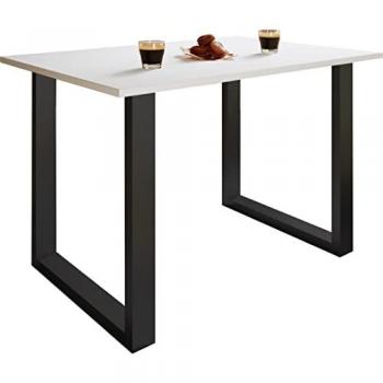 Tavolo da Cucina Xona VCM 76x140cm Nero/Bianco con Struttura in Ferro