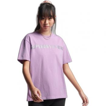 Camiseta Superdry Code Cl Linear Lila
