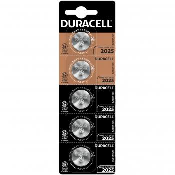 Pack de 5 Piles Duracell CR2025 Lithium 3V