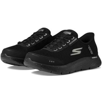 Go Walk Flex Black Men’s Slip‑In Water‑Proof Sneakers – Size 6