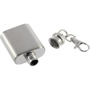 Stainless Steel 1 oz Hip Flask with Keychain – BO6