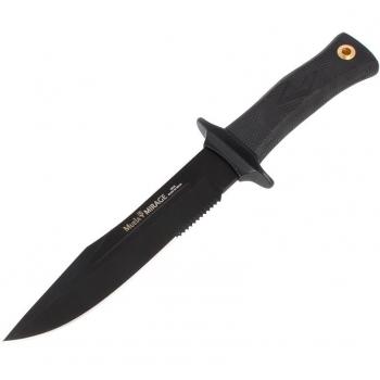 Cuchillo Muela Mirage 18N: Hoja Antifricción PTFE + Puño Goma + Tarjeta Multiusos