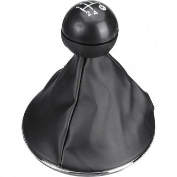5 Speed MT Leather Gear Shift Knob with Boot Cover for Fiat 500C