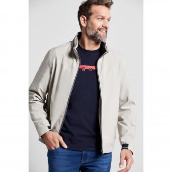 Blouson BUGATTI in hellgrau, Herrenjacke mit Kapuze, Gr. 56