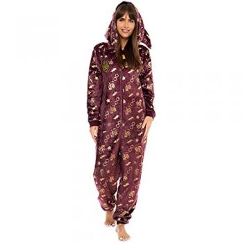 Red Harry Potter Gryffindor All-In-One Fleece Onesie