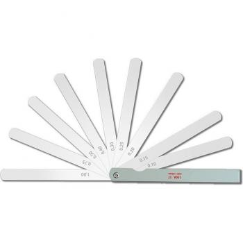 Calibrador de huecos para automóviles 100mm, 0.02-1mm, 17 hojas