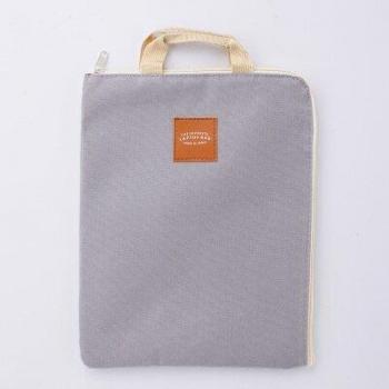 Large Capacity A4 Document Bag with Zipper - Durable Canvas Organizer