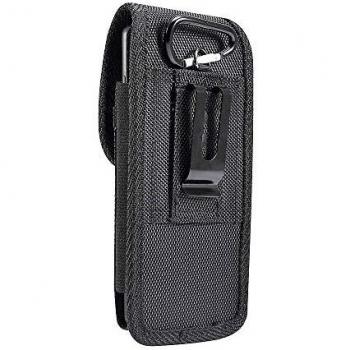 Funda Vertical de Nylon para Nokia 8 Sirocco (2018) - Con Clip Metálico y Tarjetero - Negra