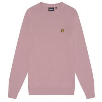 Lyle & Scott Men’s Cotton Crew Neck Jumper – Pink – Small