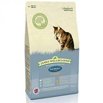 James Wellbeloved Katzenfutter Adult Hairball - Pute und Reis - 2 x 4 kg
