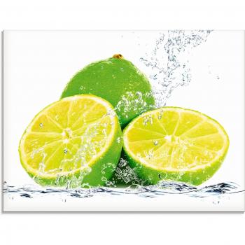 Artland Glasbild Limette Spritzwasser – Einzelsendung