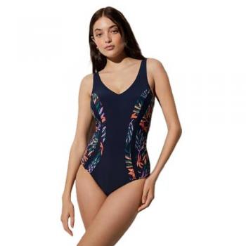 Bañador Mujer Reductor Tiradas Estampadas y Relleno