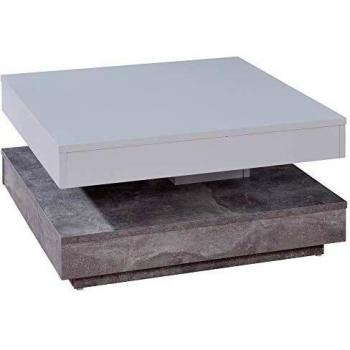 Table Basse Contemporaine TREND TEAM Gris/Blanc