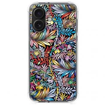 Funda Silicona Antigolpes iPhone 16 (6.1) Flores 04