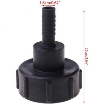 Adaptador de drenaje IBC de grado alimentario, rosca gruesa de 2,36 a válvula de grifo de 16mm, U1JE
