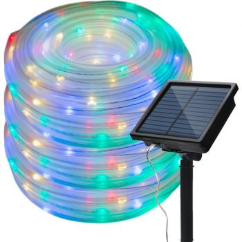 Solar LED Slingerlichten Set - 2 Stuks met 100 Koperdraadlampjes - 12 Meter voor Buiten
